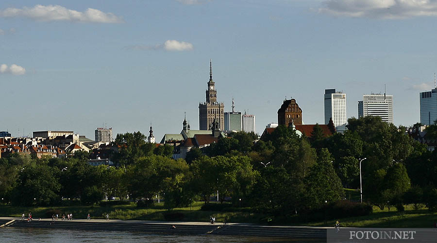 Panorama Warszawy widok z mostu Gdańskiego
