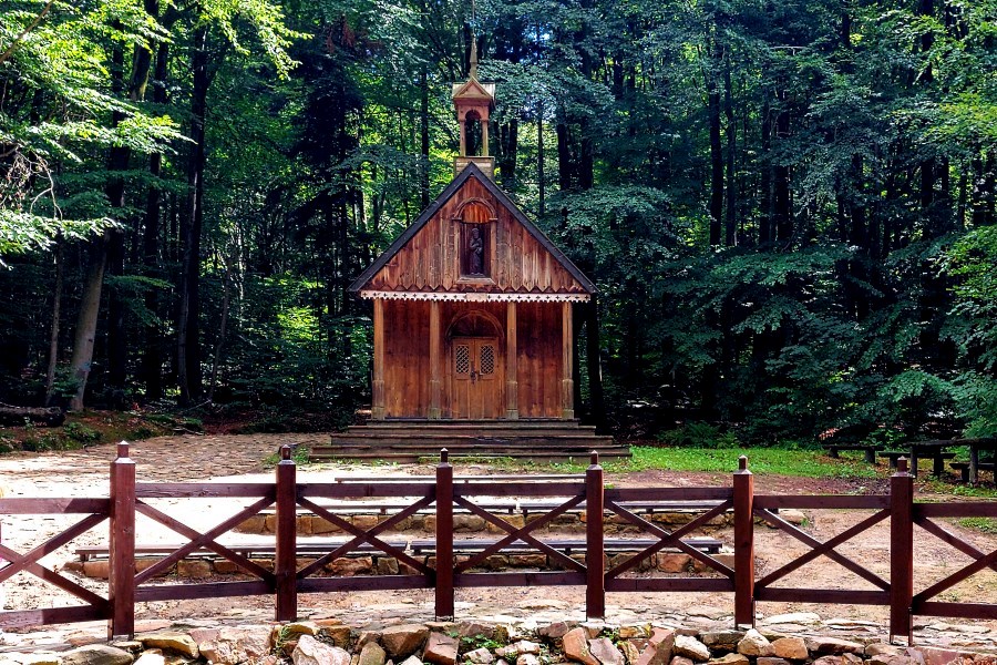 Źródełko św. Franciszka w Górach Świętokrzyskich 